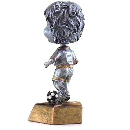 Soccer Bobblehead Trophy - Female / Male | Engraved Futbol Award - 6 Inch Tall Decade Awards