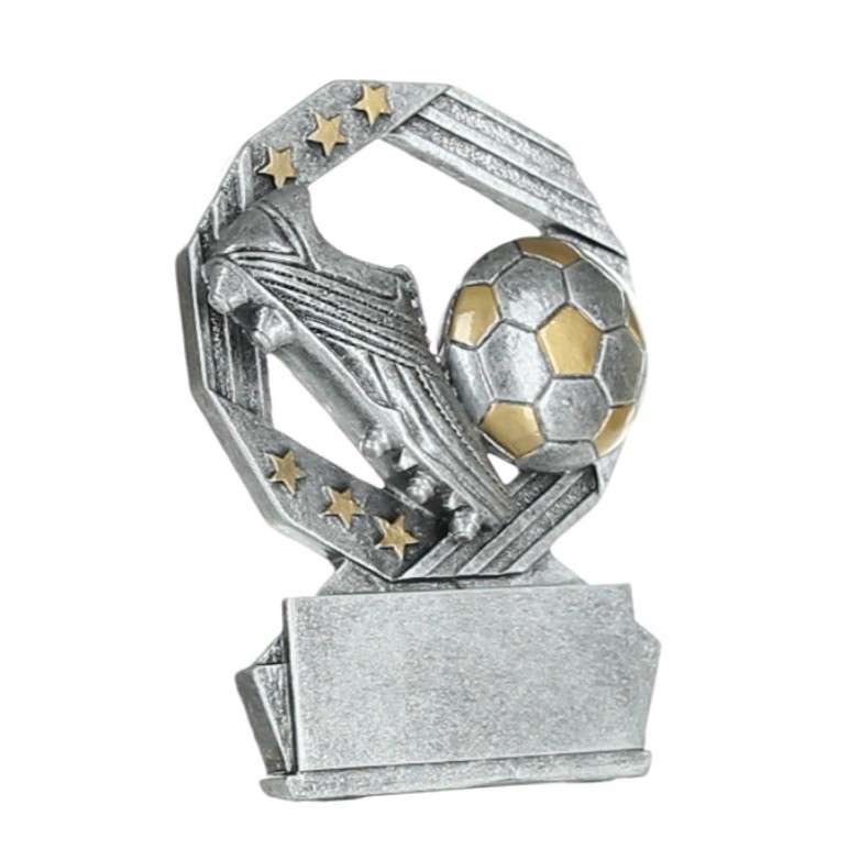 Soccer Hexa Star Trophy | trofeo de fútbol grabado - 4.75 Inch Tall Decade Awards