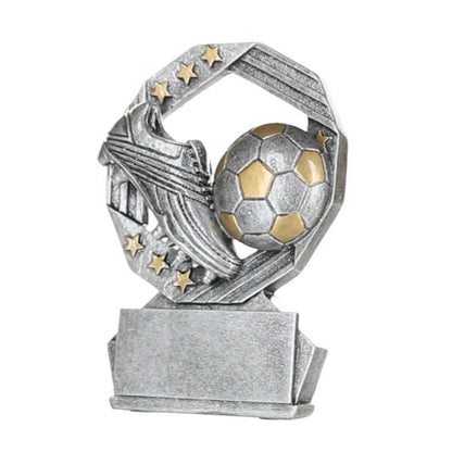 Soccer Hexa Star Trophy | trofeo de fútbol grabado - 4.75 Inch Tall Decade Awards