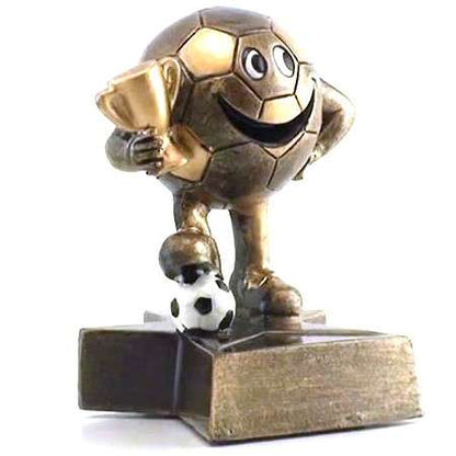 Soccer Lil' Buddy Trophy | Engraved Smiling Fútbol Award - 4 Inch Tall Decade Awards