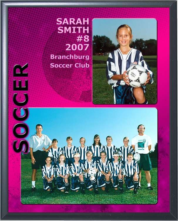 Soccer Memory Mate Plaque - Personalized | Individual & Soccer Team Pictures Plaque - 8" x 10" Decade Awards
