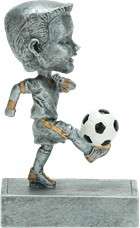 Soccer "Rock 'n Bop" Bobblehead Trophy - Male / Female | Futbol Award Decade Awards