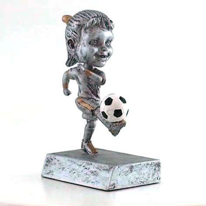 Soccer "Rock 'n Bop" Bobblehead Trophy - Male / Female | Futbol Award Decade Awards