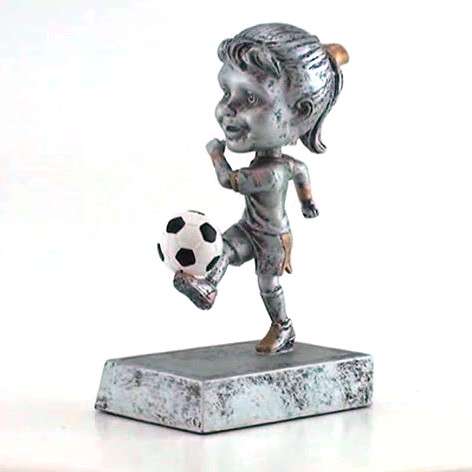 Soccer "Rock 'n Bop" Bobblehead Trophy - Male / Female | Futbol Award Decade Awards