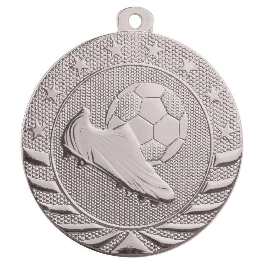 Soccer StarBrite Medal - Gold, Silver, Bronze | Engraved StarBrite Soccer Medallion - 2 Inch Wide Decade Awards