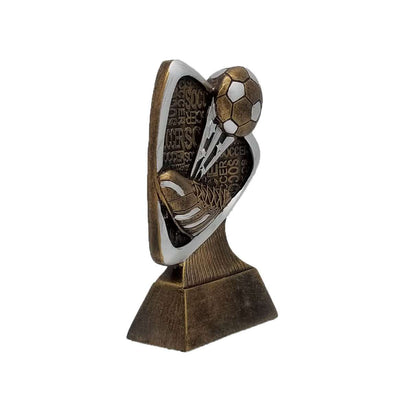 Soccer Triad Resin Trophy | Engraved Soccer Award 5.5" Decade Awards