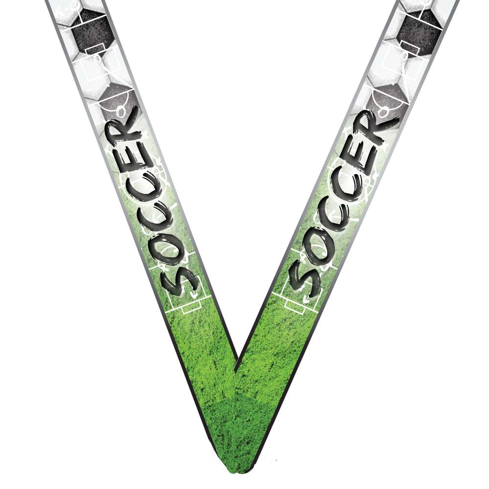 Soccer World Class Medal - Gold, Silver or Bronze | Engraved Futbol Medallion - 3 Inch Wide Decade Awards