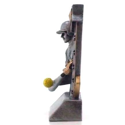 Softball Trophy, 3D Star Resin | Engraved Slow Pitch Award - 5.25 Inch Tall Decade Awards