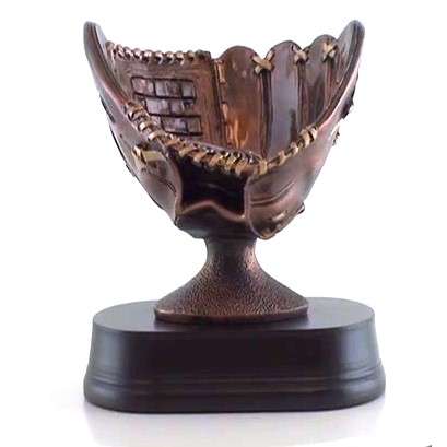 Softball Glove Trophy | Engraved Slow / Fast Pitch Ball Display Award - 6 Inch Tall Decade Awards