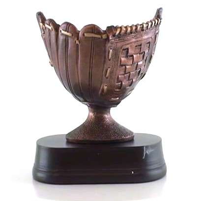 Softball Glove Trophy | Engraved Slow / Fast Pitch Ball Display Award - 6 Inch Tall Decade Awards