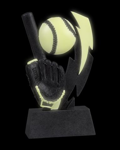 Softball Glow In the Dark Trophy | Engraved Glow in the Dark Slow Pitch Award - 6 Inch Tall Decade Awards