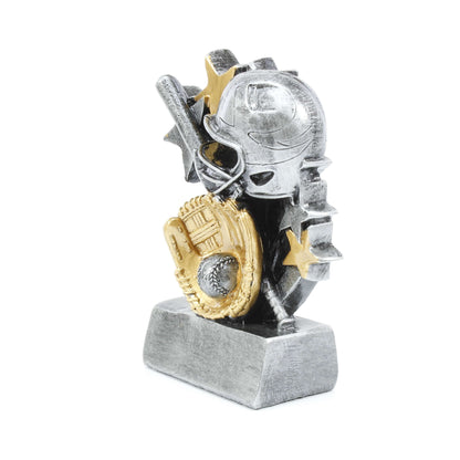 Softball Star Blast Trophy | Engraved Softball Award - 4.75 Inch Tall Decade Awards