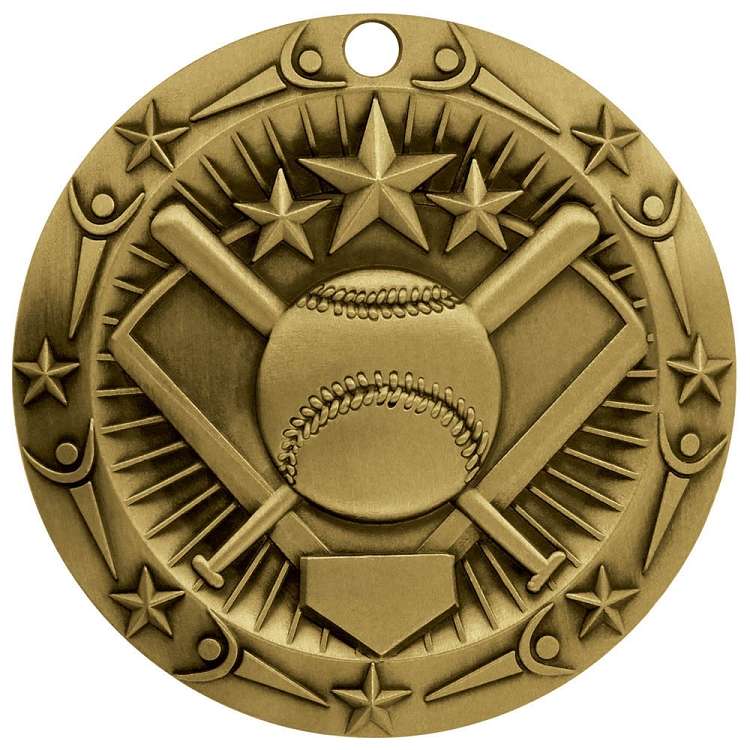 Softball World Class Medal - Gold, Silver or Bronze | Engraved Slow / Fast Pitch Medal -3 Inch Wide Decade Awards