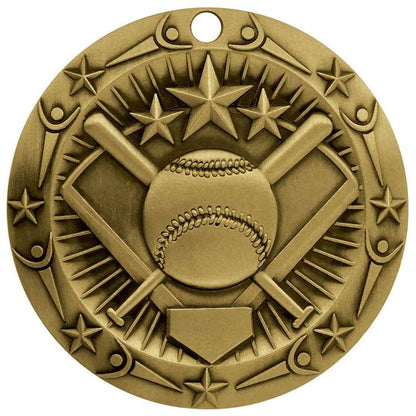 Softball World Class Medal - Gold, Silver or Bronze | Engraved Slow / Fast Pitch Medal -3 Inch Wide Decade Awards