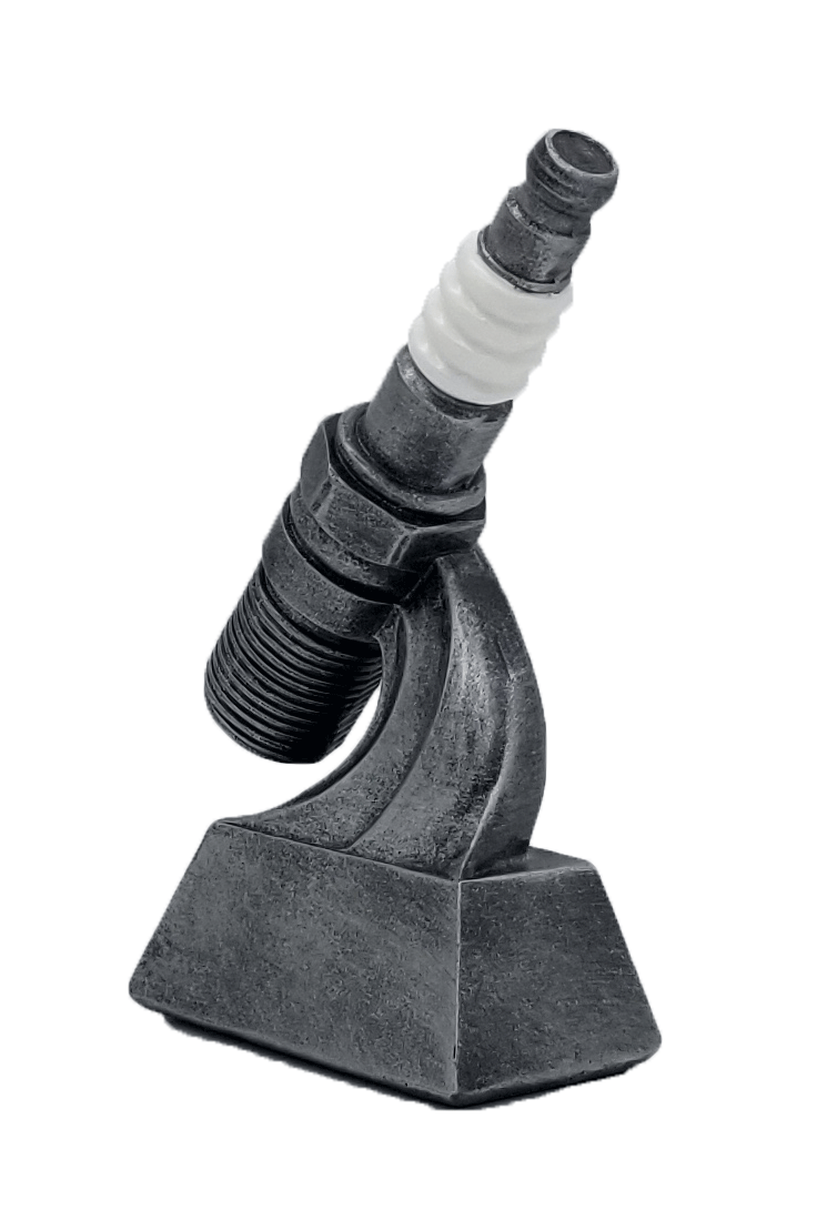 Spark Plug Trophy - Antique Silver | Engraved Spark Plug Award - 6 or 8 Inch Tall Decade Awards