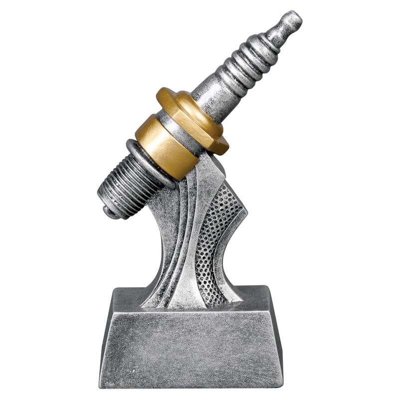 Spark Plug Trophy - Engraved Mechanic Award - 6 Inch Tall Decade Awards
