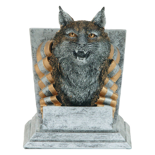 Bobcat Spirit Mascot Trophy | Engraved Bobcat Award - 4 Inch Tall Decade Awards
