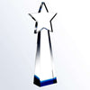Star Goddess Crystal Blue Trophy | Star Corporate Award - 9.875", 10.875" & 11.875" Decade Awards