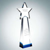 Star Goddess Crystal Blue Trophy | Star Corporate Award - 9.875", 10.875" & 11.875" Decade Awards