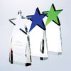 Star Triumphant Crystal Trophy - Clear, Blue or Green | Engraved Star Corporate Award - 9 Inch Tall Decade Awards