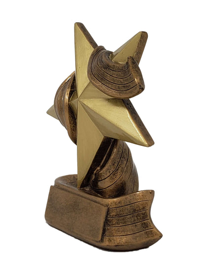 Star Trophy, Gold | Engraved Gold Star Award | Employee Superstar Recognition - 5 or 7 Inch Tall Decade Awards