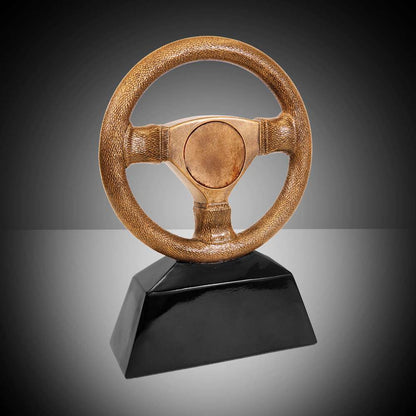 Steering Wheel Trophy | Engraved Racing Award - 7 or 10 Inch Tall Decade Awards