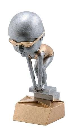 Swimming Bobblehead Trophy - Female / Male | Engraved Swimmer Award - 6 Inch Tall Decade Awards