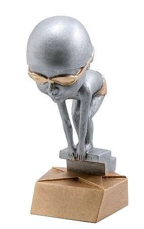 Swimming Bobblehead Trophy - Female / Male | Engraved Swimmer Award - 6 Inch Tall Decade Awards