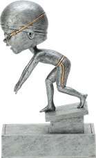 Swimming Bobblehead Trophy - Male / Female Decade Awards