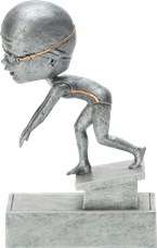 Swimming Bobblehead Trophy - Male / Female Decade Awards