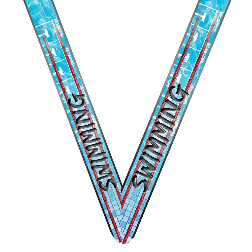 Swimming Fusion Medal- Gold, Silver or Bronze | Engraved Swimming Medallion - 3 Inch Wide Decade Awards