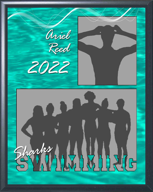 Swimming Memory Mate Plaque 2 - Personalized | Individual & Swimming Team Pictures Plaque - 8" x 10" Decade Awards