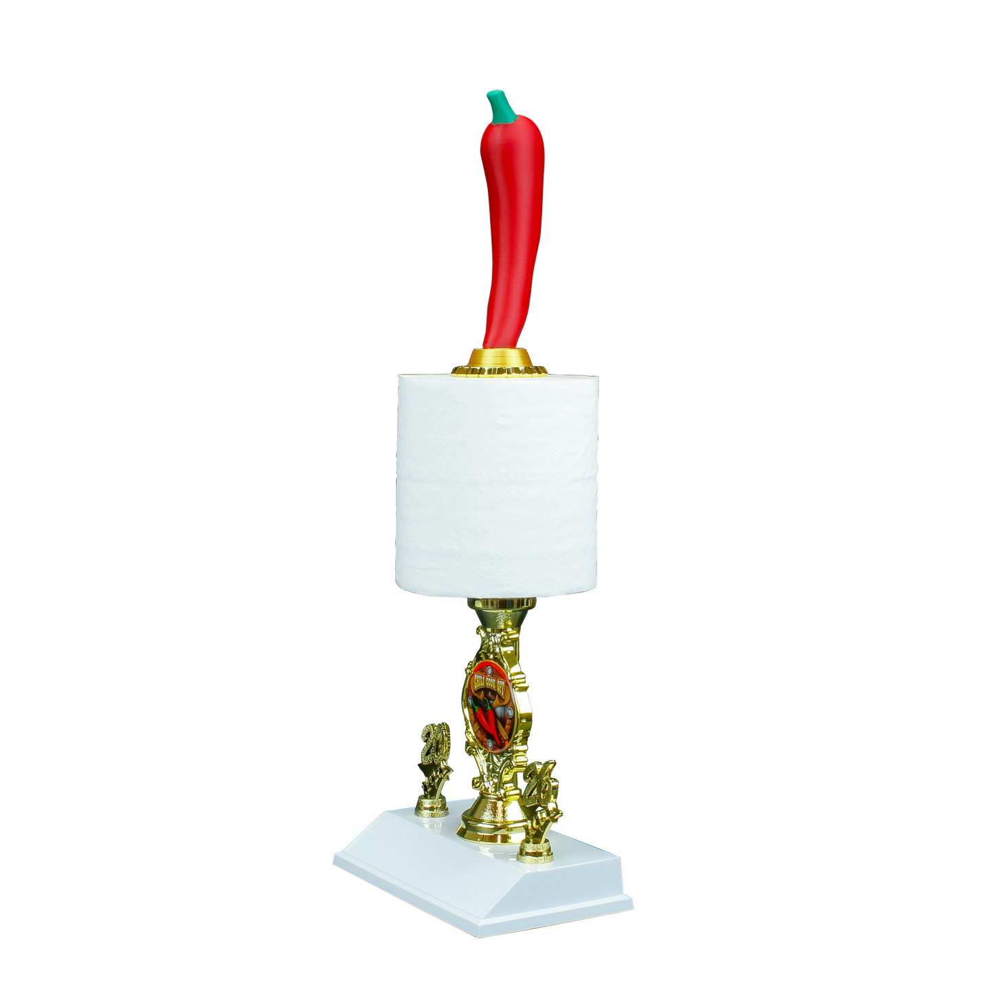Personalized Chili Toilet Paper Trophy | 3D Chili Cook-Off Award | 17.5 Inches Tall