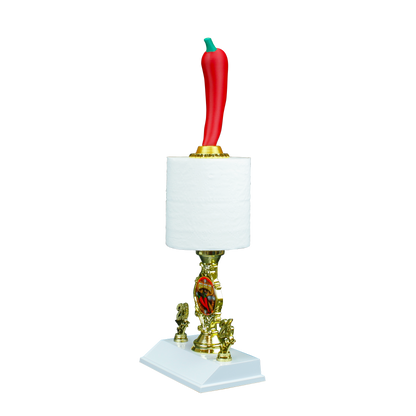 Personalized Chili Toilet Paper Trophy | 3D Chili Cook-Off Award | 17.5 Inches Tall