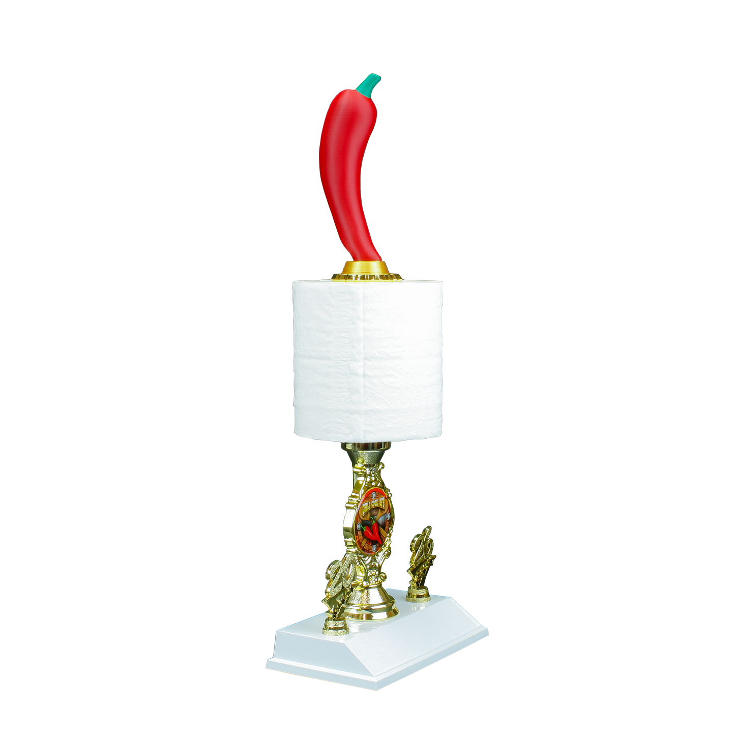 Personalized Chili Toilet Paper Trophy | 3D Chili Cook-Off Award | 17.5 Inches Tall