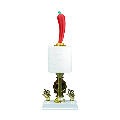 Personalized Chili Toilet Paper Trophy | 3D Chili Cook-Off Award | 17.5 Inches Tall