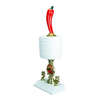 Chili Toilet Paper Trophy | Chili Cook-Off Gag Award | Chili Event Prize | 17.5 Inches Tall
