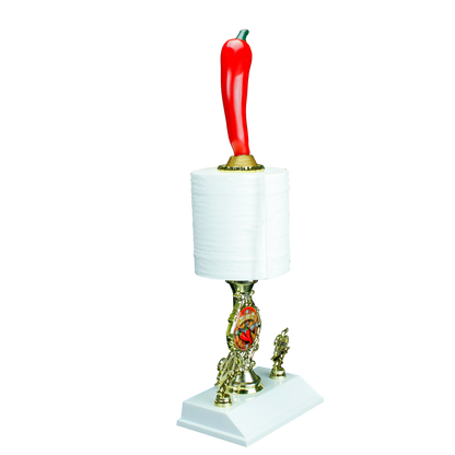 Chili Toilet Paper Trophy | Chili Cook-Off Gag Award | Chili Event Prize | 17.5 Inches Tall