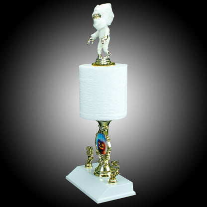 Spooky Halloween Mummy Toilet Paper Trophy with free custom engraving – 16.5 inch award by Decade Awards