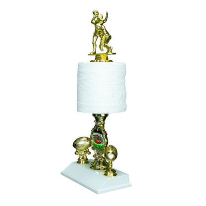 Fantasy Football Toilet Paper Loser Trophy with sacked topper custom engraved last place award – Decade Awards