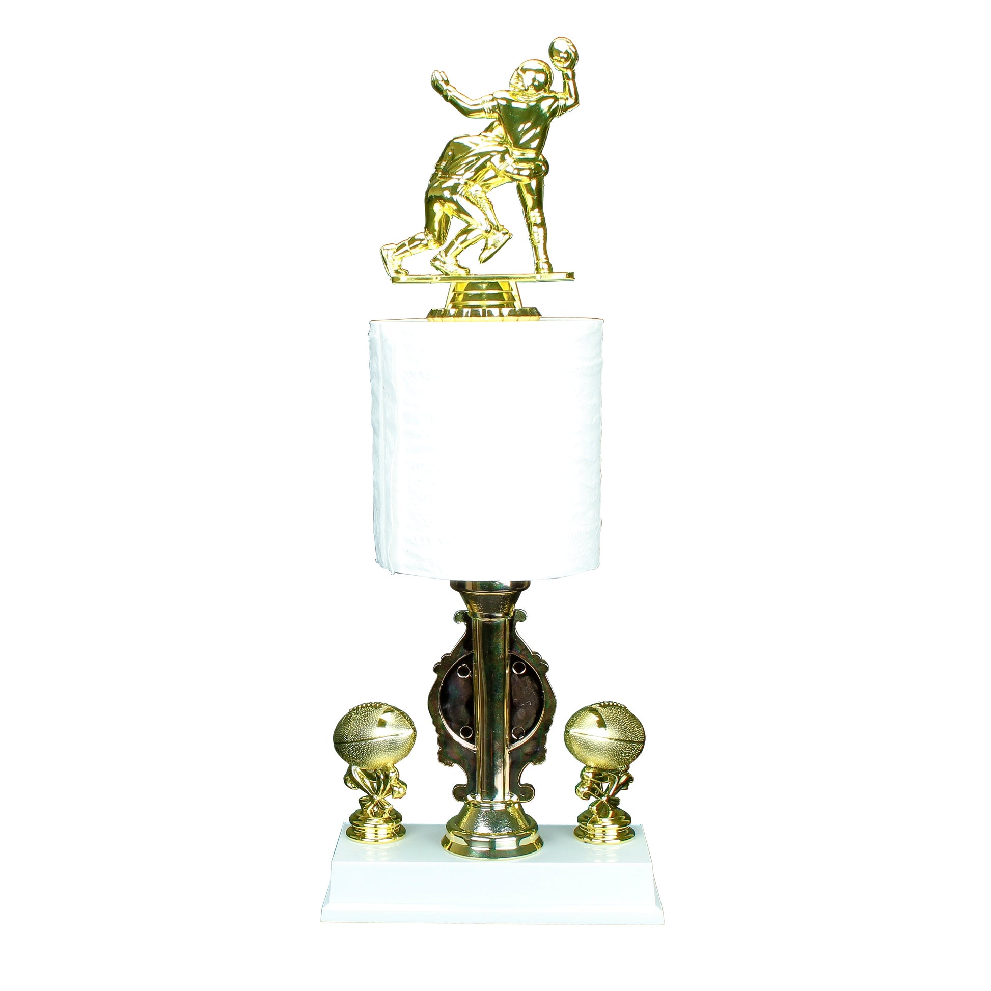 Fantasy Football Toilet Paper Loser Trophy with sacked topper custom engraved last place award – Decade Awards