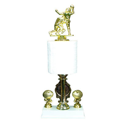 Fantasy Football Toilet Paper Loser Trophy with sacked topper custom engraved last place award – Decade Awards