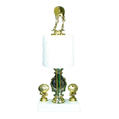 Fantasy Football Loser Trophy with horse rear topper on toilet paper roll gag award – Decade Awards