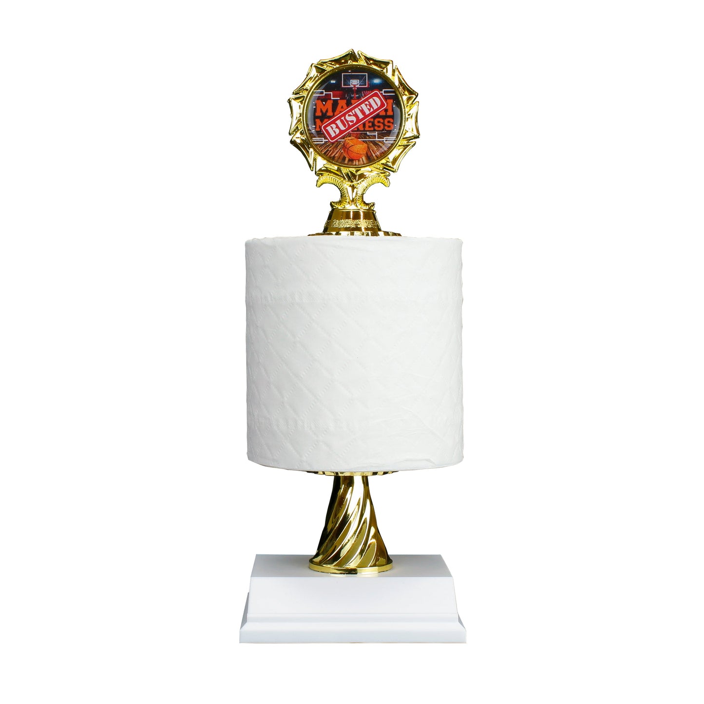 Busted Bracket Trophy with toilet paper roll by Decade Awards