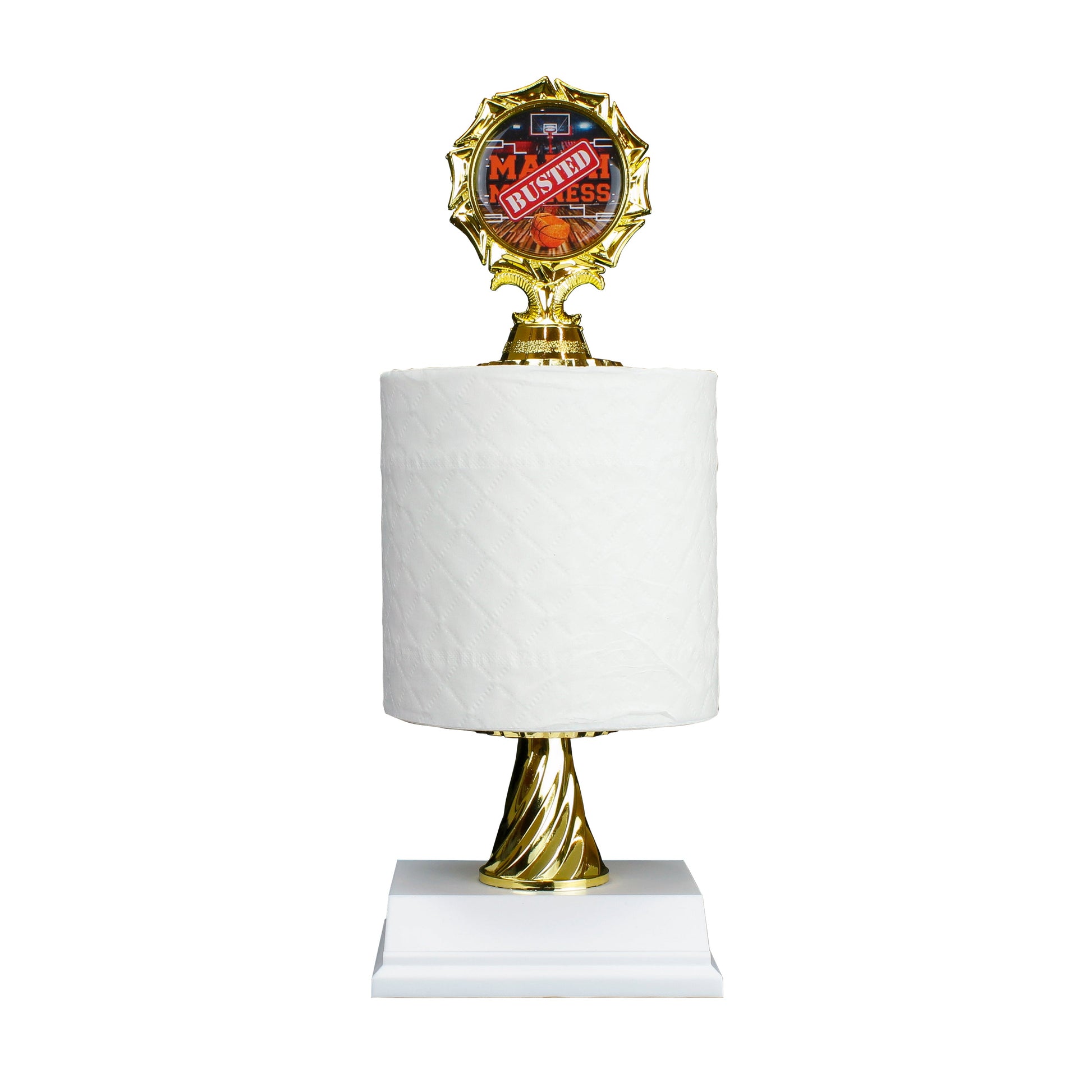Busted Bracket Trophy with toilet paper roll by Decade Awards