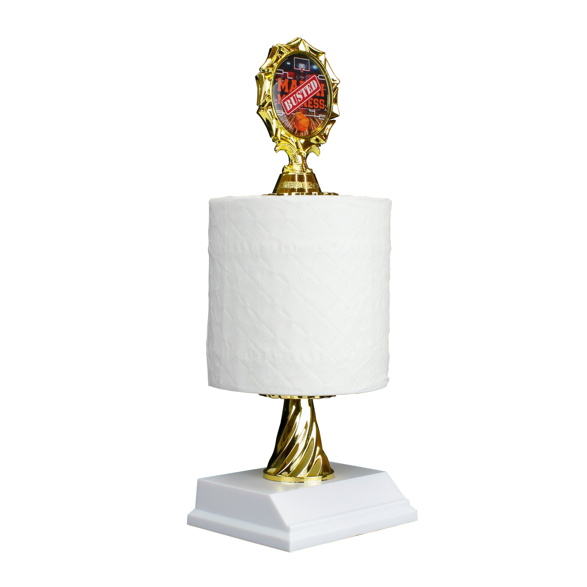 Busted Bracket Trophy with toilet paper roll by Decade Awards