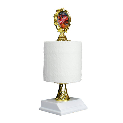 Busted Bracket Trophy with toilet paper roll by Decade Awards