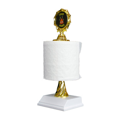 A 12-inch humorous toilet paper award designed for those special Turd Place "winners". Custom engraving available from Decade Awards