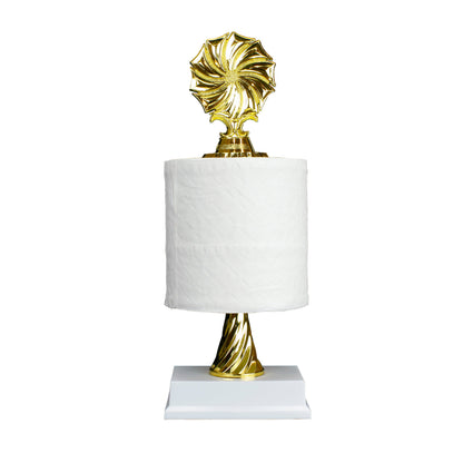 A 12-inch humorous toilet paper award designed for those special Turd Place "winners". Custom engraving available from Decade Awards