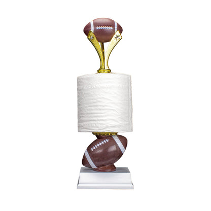 Last Place Football Trophy, Toilet Paper Award of Shame, Personalized 13.75-Inch Fantasy Loser Trophy